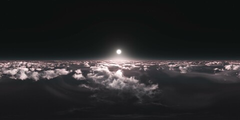 Panorama of clouds, HDRI, environment map , Round panorama, spherical panorama, equidistant projection, panorama 360, flying above the clouds,sky above the clouds, 3D rendering