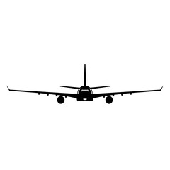 Plane vector silhouette , clip art, and symbol. Shilhouette of plane concept and simple design