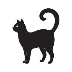 Cat Standing With Arched Back