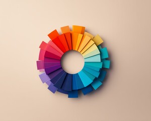 Obraz premium Vibrant color palette in circular design.