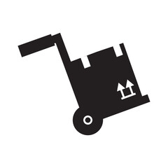 Logistic vector silhouette , clip art, and symbol. Shilhouette of  logistic concept and simple design