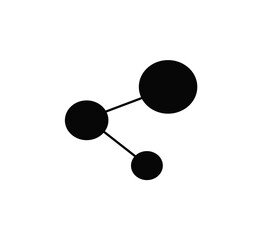 molecule structure icon on white background