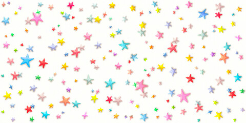 Three dimension colorful stars  bubble seamless pattern.Vintage and pop  stars confetti bubble wallpaper for kid  .