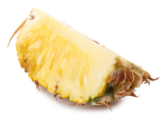slices pineapple isolated on a transparent background