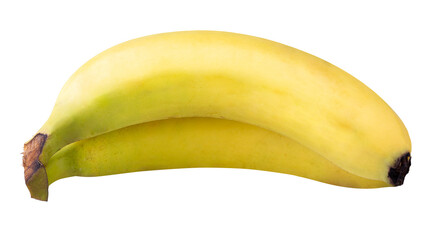 Ripe Yellow Banana with Smooth Skin isolated on a transparent background
