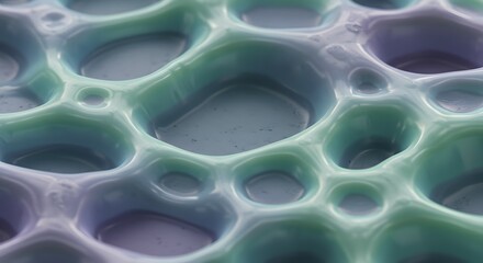 Abstract macro of a porous, cellular structure with smooth, colorful gradients. Intricate details of an organic form. nCvW2dEiSlAAAAAElFTkSuQmCC.jpg