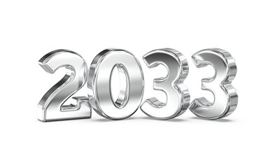 2033: A Futuristic 3D Render of the New Year