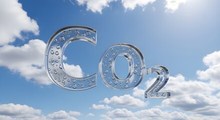 CO2 Carbon Dioxide Gas Symbol Sky Environment Climate Change Global Warming Concept 