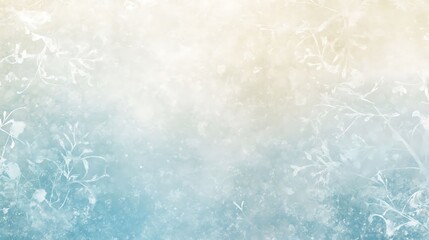 Frosty Winter Floral Background.