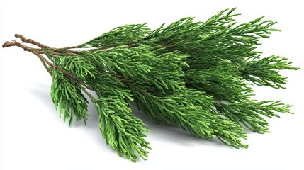 A detailed pine needle cluster, isolated on a white background.