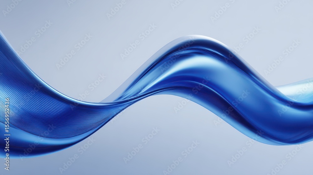 Aufkleber blue abstract lines swoosh wave smooth wave border background wave blue flow. an elegant blue wave s