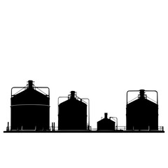 Industrial building of factory vector 