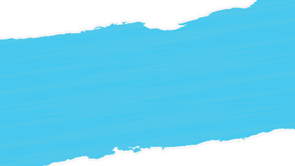 Modern Blue Comic Frame Background with White Torn Paper Border