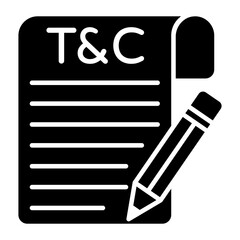 An icon design of terms and conditions