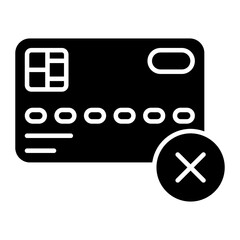 Modern design icon of no card payment