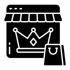 A unique design icon of premium website