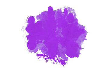 Bright purple watercolor or ink stains with watercolor marks. Brush strokes and watercolor splashes set on a transparent background.