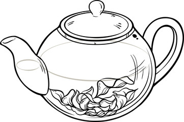 Teapot isolated for Design and Decoration