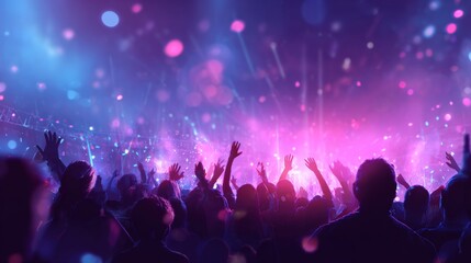 electronic music fest summer wave poster. club party flyer.