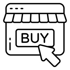 An icon design of buy button