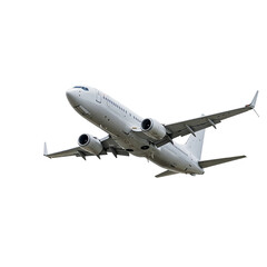 Man wearing virtual reality headset with hands outstretched and smiling illuminated by neon pink and blue light isolated on transparent background