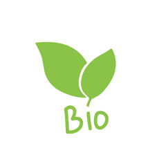 leaf bio logo design icon
