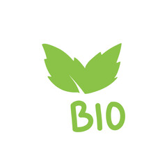 leaf bio logo design icon