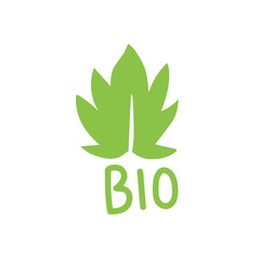 leaf bio logo design icon