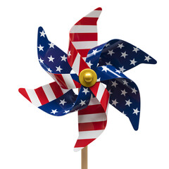 Patriotic Pinwheel: Vibrant American Flag Design