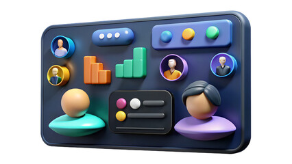 3d dashboard  design no background
