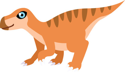 Cartoon Iguanodon Dinosaur Illustration