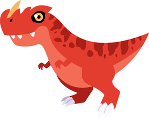 Cartoon Ceratopsaurus Illustration