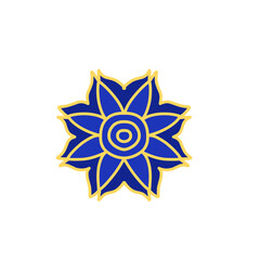 Blue gold Mandala logo design