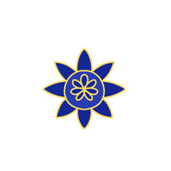 Blue gold Mandala logo design