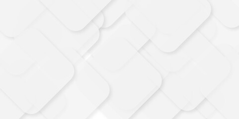Modern Abstract white background design with layers of textured white transparent material, Minimal geometric white light background triangle gray technology vector. Abstract graphic Banner design.	