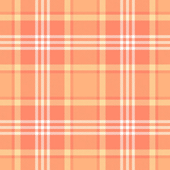 Seamless peach and white plaid fabric pattern creating a stylish and classic textile design, perfect for fashion, interiors, and crafts
