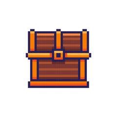 Pixel art Treasure Chest game asset design