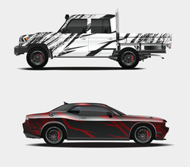 Custom Vehicle Wraps Designs for Truck and Muscle Car