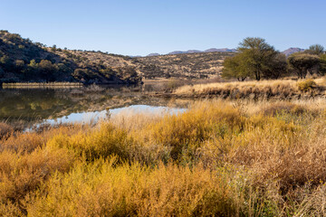 Lac dans le centre de la Namibie