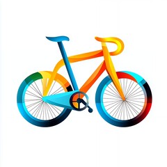 Fototapeta premium Colorful Abstract Illustration of a Road Bike