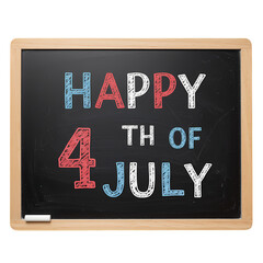 4th of July Chalkboard Greeting: Perfect Patriotic Design