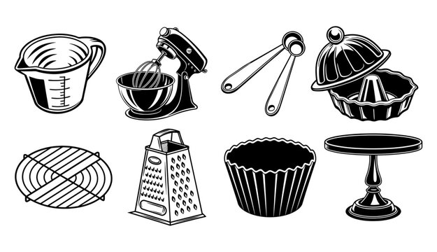 Assortment of kitchen and baking related items