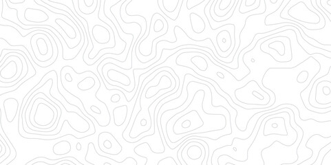 White PNG Topographic Pattern with Smooth Contour Terrain Line Texture.