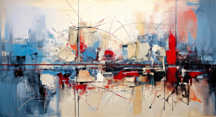 Abstract art "Reflection of the big city"