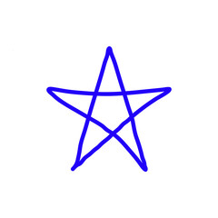  hand drawn blue star icon scrapbook doodle planner 