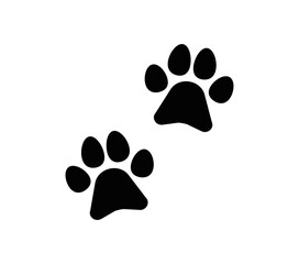  Dog paws footprint black icon 