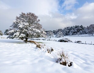 winter landscape with trees