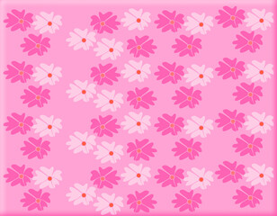 seamless pattern with pink flowers, pink floral pattern background