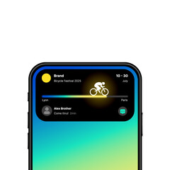 Bcycle festival with ui interface style for social media post