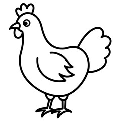 Fototapeta premium vector illustration of a chicken